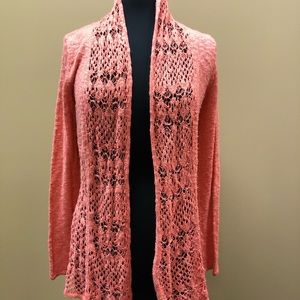 Coral pink cardigan ✨